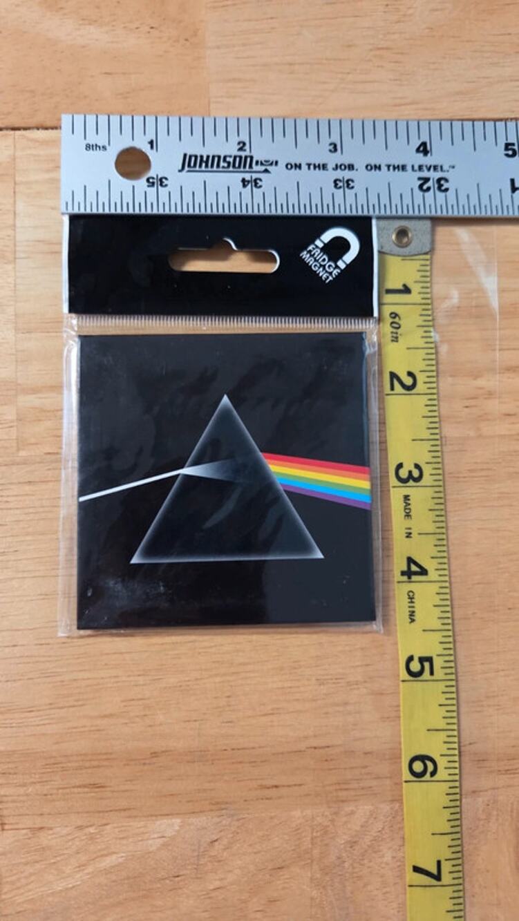 Pink Floyd Dark Side of the Moon Prism Rainbow Fridge Magnet Band Merch